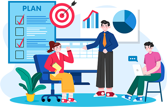 formation continue flat illustration